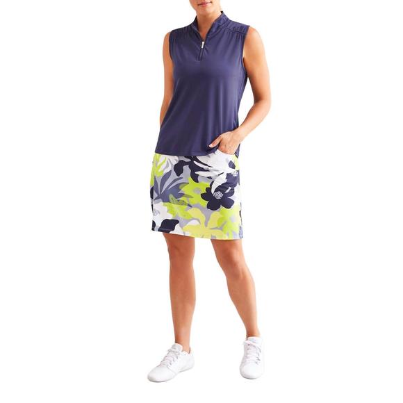 Tribal Damen Pull-On Skort In Weiß - Gr. 4, Flacher Bund, 19 Zoll Lang Mit Taschen